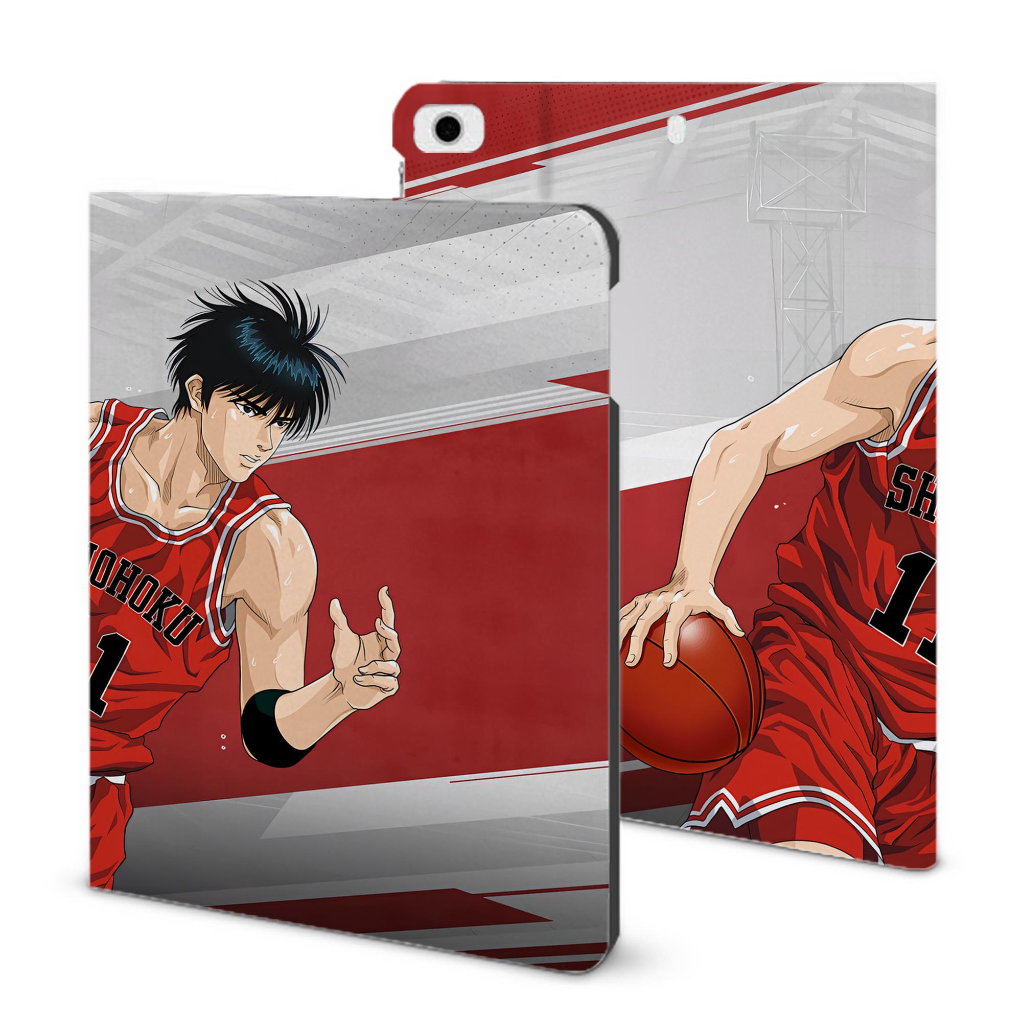 （画像用） SLAM DUNK／スラムダンク IPad ケース ブック型 PUレザー TPU 耐衝撃 軽量 薄型 ペン収納なし 全面保護 IPad 各モデル対応